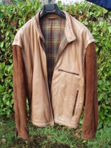giaccone uomo in pelle e camoscio