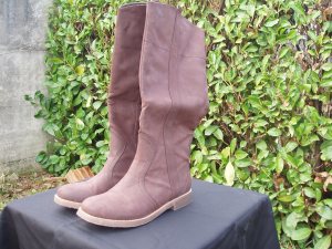 stivali donna camoscio marrone