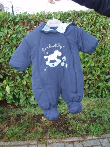 tuta invernale blu neonato