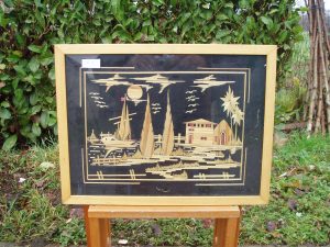 quadro a intarsi in bambu