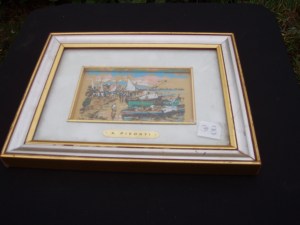 litografia argentata in cornice