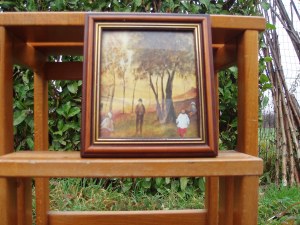 dipinto su piccola tela quercia