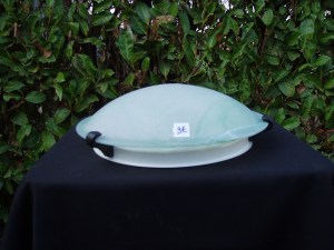 plafoniera rotonda in vetro verde