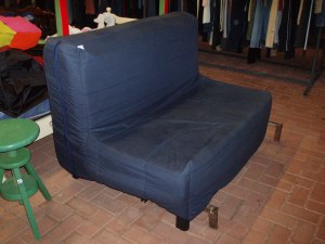 divano letto blu 140 cm