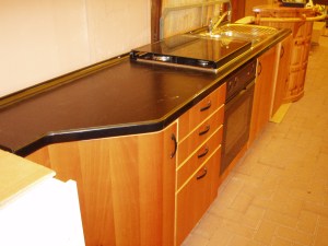 cucina lineare nera 2,66 metri