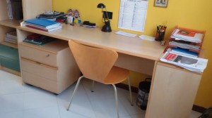 scrivania + libreria a colonna