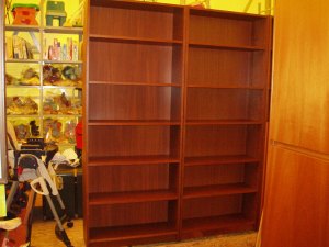 libreria noce scuro billy vista frontale
