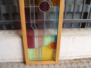 parte inferiore vetrata artistica