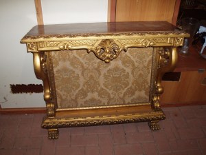 vista frontale mensola barocca