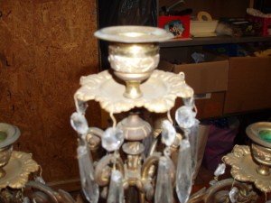 vista testa candelabro