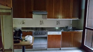 cucina lineare in acciaio