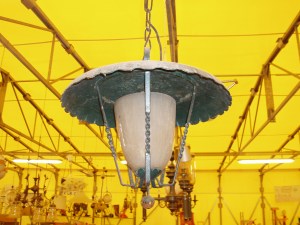 lampadario a lanterna in ferro battuto