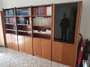 vista laterale libreria 4 moduli