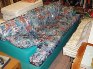 divano verde grande vista sx