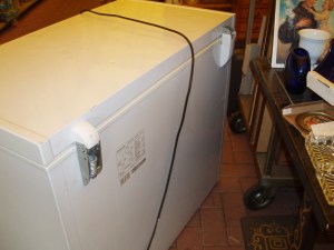 particolare della plastica mancante al congelatore