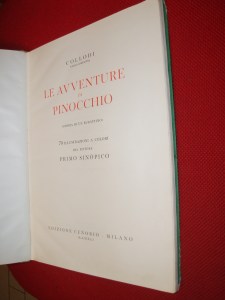 pinocchio, prima di copertina 1946